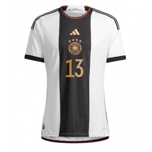 Maillot de foot Allemagne Thomas Muller #13 Domicile Monde 2022 Manches Courte